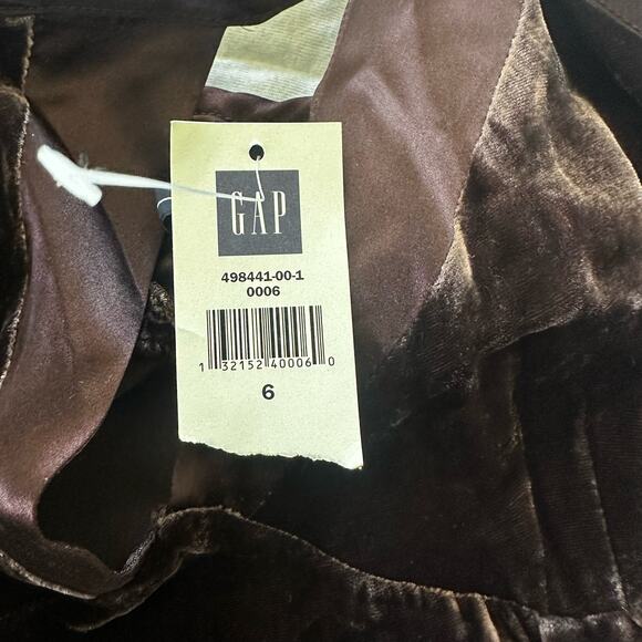 GAP Womens Dress 6 Brown Velvet Babydoll Mini V-Neck Whimsigoth Fairy Grunge - Picture 9 of 15